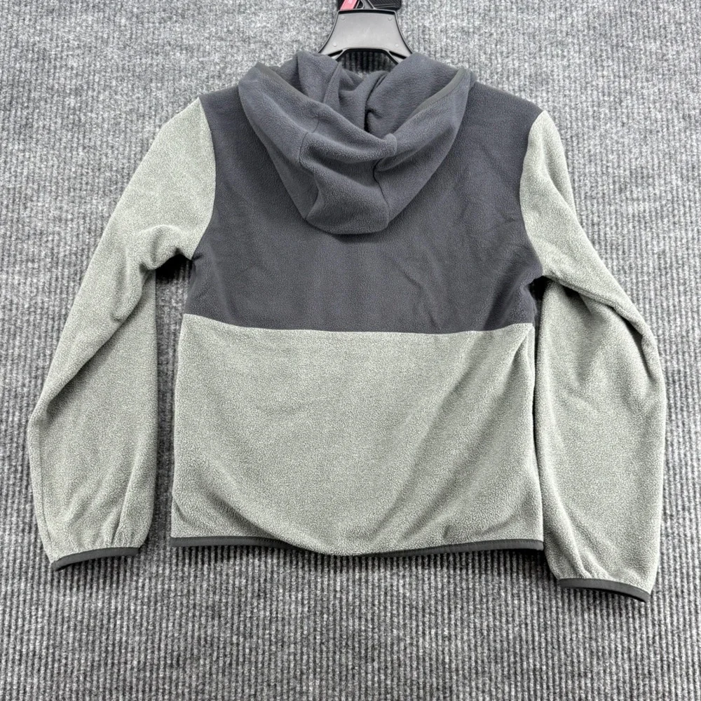 The North Face Fleece Hoodie Teen L/12 Grey Good Full Zip Colorblock Jacket
